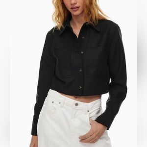 Aritzia,  cruise linen little cropped jacket, SM , NWT